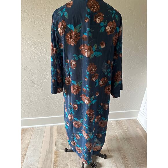 JESSICA SIMPSON | Blakely $79 NEW Floral Open Front Kimono Duster Me Beau Femme - Picture 4 of 11